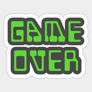 Game Over Green Text Sticker